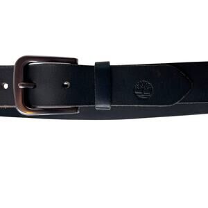 Timberland Genuine Leather Belt in Black Classic Minimalist Casual Men's Size 36